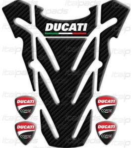 Tank Pad DUCATI Monster "top wings" Carbon Sticker + 4