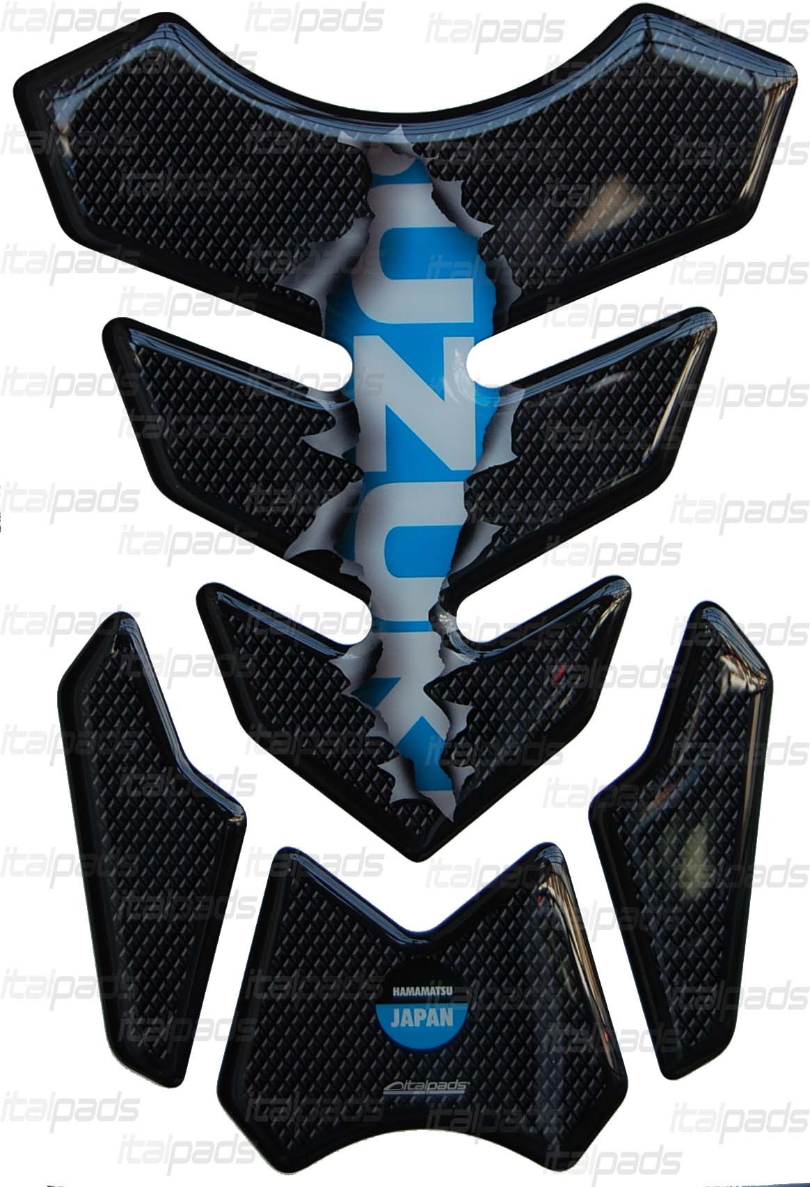 Details about   SUZUKI CARBON FIBER LOOK GAS TANK PAD PROTECTOR MADE IN ITALY 