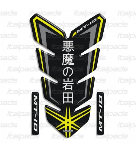 Tank Pad "Iwata's devils" for Yamaha MT-10 black/yellow