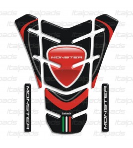 Black TANK PAD carbon look mod. Detroit for Aprilia