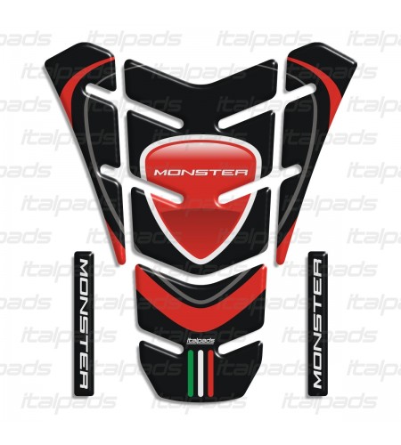 Black TANK PAD carbon look mod. Detroit for Aprilia