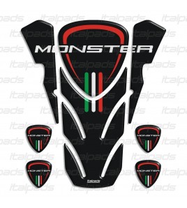 Tank Pad for DUCATI Corse monster nero "top wings" black TANK PAD + 4 free