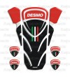 TANK PAD "Desmo" black/red for Ducati Monster