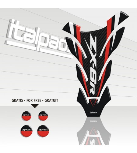 TANK PAD mod. "Detroit" for Kawasaki ZX6-R red