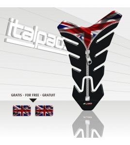 Tank Pad  mod. "Nevada ZIP" for Triumph U.K. flag Union Jack+2