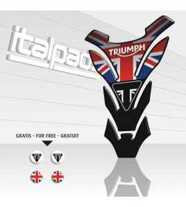 Tank Pad "DETROIT Top black" for Triumph U.K. flag Union Jack