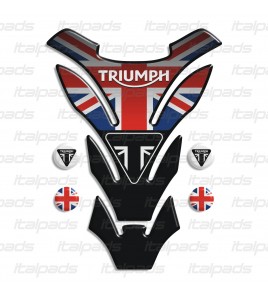 Tank Pad "DETROIT Top black" for Triumph U.K. flag Union Jack