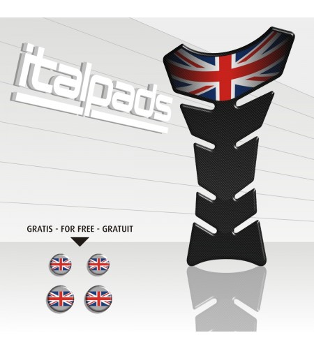 Tank Pad Union Jack "Classic" carbon look Triump+4