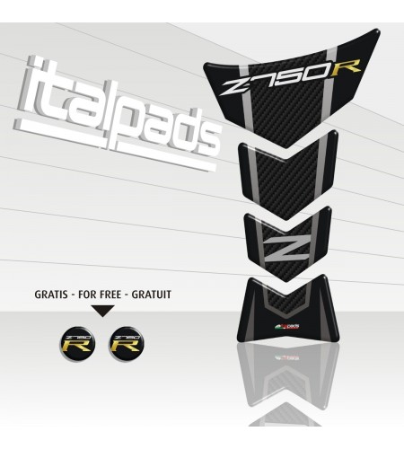 Tank Pad for KAWASAKI Z750R mod. "Frames" black + 2 For free!!