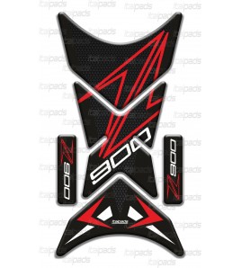 Tank Pad mod. "Shark" red/Honeycomb texture for Kawasaki Z900