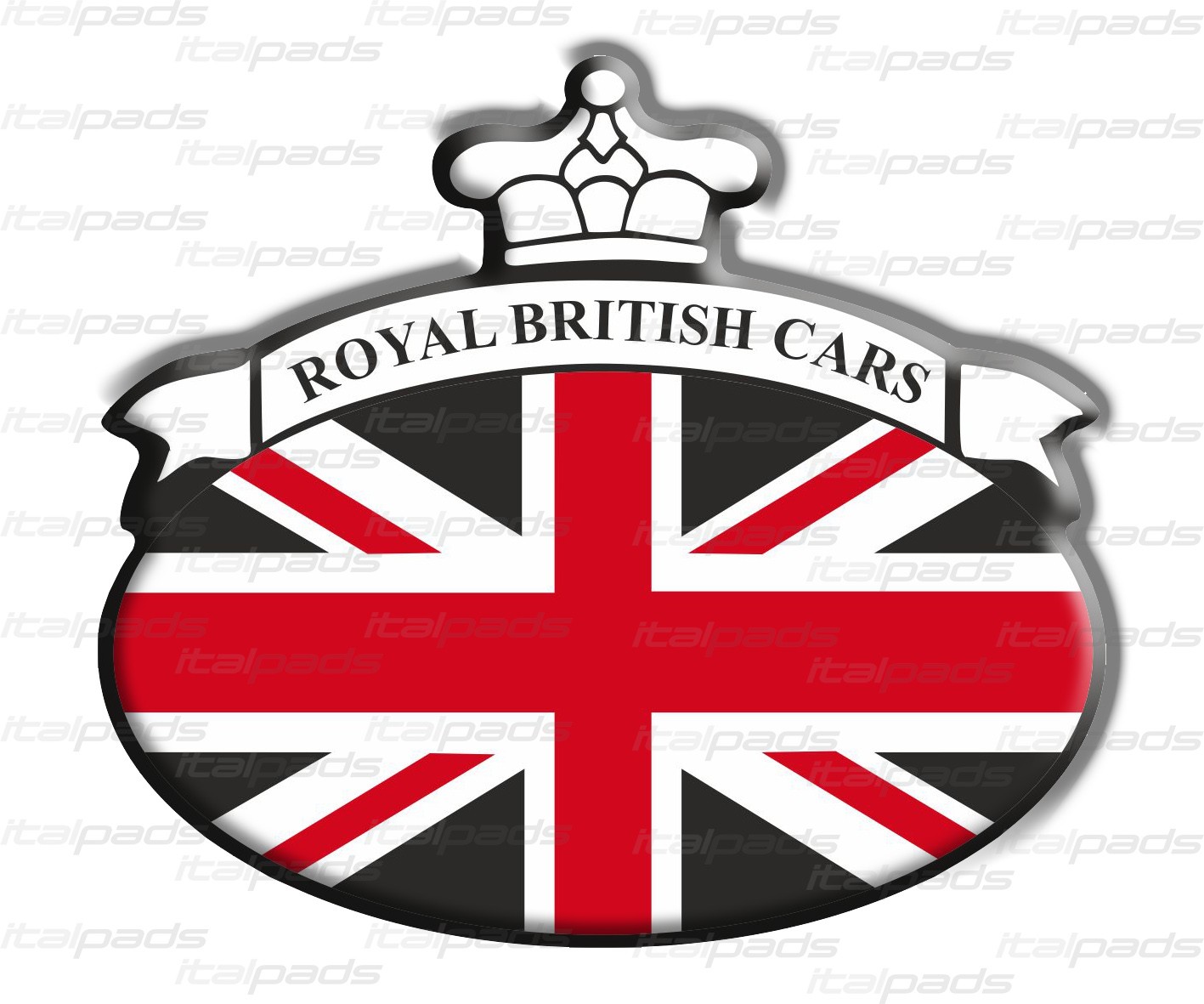 UNION JACK GB CAR BADGE FLAG WITH 3M S/A JAGUAR LAND ROVER TVR MG Red white blue 