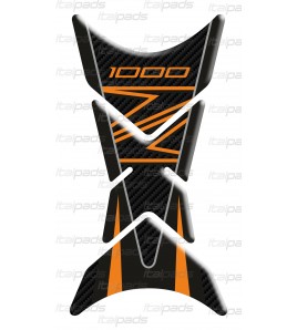 Tank Pad "Shark" suitable for Kawasaki Z1000 carbon look/orange