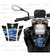 Resin Tank Pad texture carbon look/bleu for BMW F900R