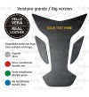 Black genuine leather Tank Pad CUSTOMIZABLE "Wings BIG YTH"