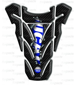 TANK PAD  "Top wings Rip" carbon look/bleu for Ducati Monster