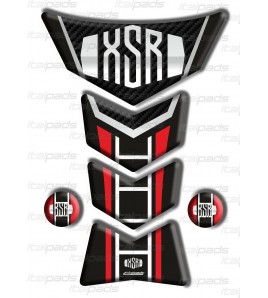 Tank pad mod. "Frames" for Yamaha XSR red white