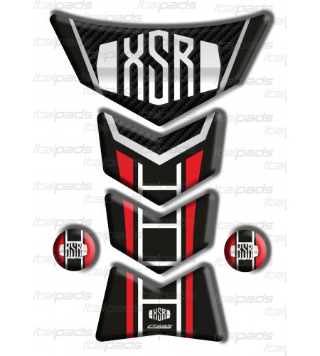 Tank pad mod. "Frames" for Yamaha XSR red white