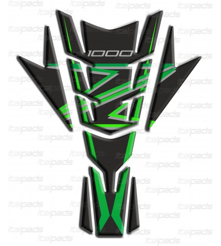 Tank Pad mod. "Connecticut Sport" for Kawasaki Z1000 green tones
