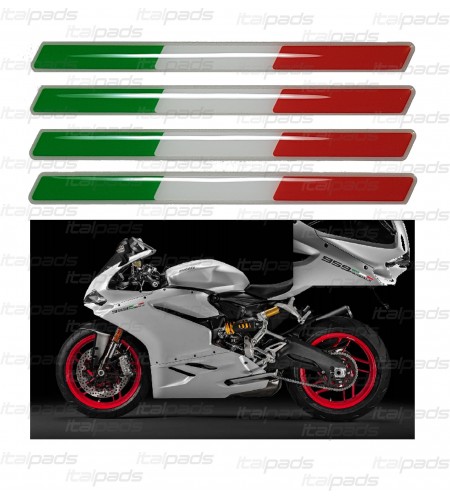 Set of 4 resin 3D stickers for Ducati Panigale 959, 97x8 mm.