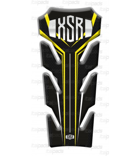 Tank pad 60th Anniversary for Yamaha XSR black yellow