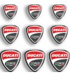 Set of decorative resin stickers, Ducati, various sizes.