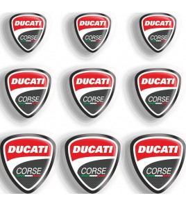 Set of decorative resin stickers, Ducati, various sizes.