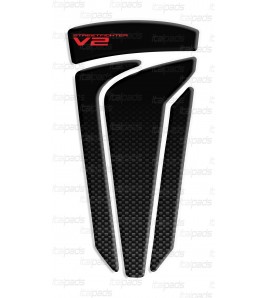 Black/carbon tank pad for Ducati V2 StreetFighter