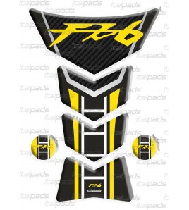 Tank pad mod. "Frames" for Yamaha FZ6 yellow black/carb