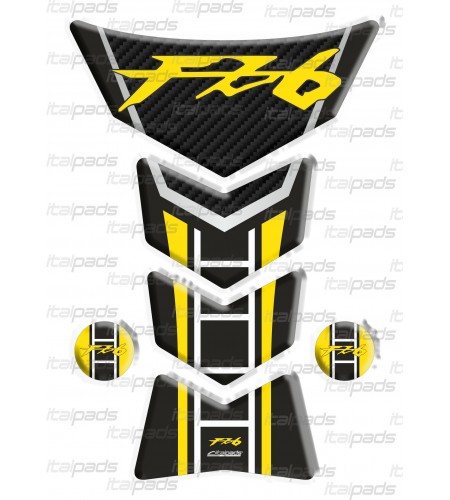 Tank pad mod. "Frames" for Yamaha FZ6 yellow black/carb