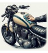 TANK PAD PROTECTIVE Black  for Aprilia Shiver