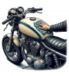 TANK PAD PROTECTIVE mod. "Texas" black for Moto Guzzi + 2