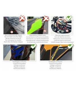 TANK PAD for BMW mod. "Wings" TRANSPARENT CLEAR