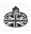 3D Resin Sticker English Flag Range Land Rover UK Flag