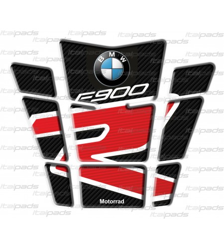 Tank Pad carbon look/red for BMW F900R, protection tank bike