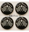 Decorative resin stickers Cafe Racer diam. mm. 34