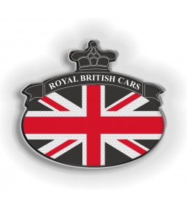 Sticker Union Jack Royal British flag Range Rover Black black white honeycomb