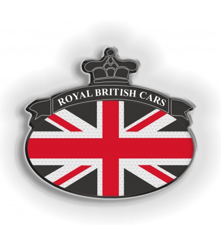 Sticker Union Jack Royal British flag Range Rover Black black white honeycomb