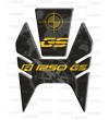 Black and yellow motorcycle tank pad for BMW R1250GS