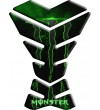 BLACK/GREEN TANK PAD PROTECTIVE Monster "York Grid"