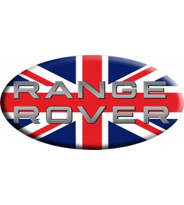 Sticker Union Jack Royal British flag  Range Rover OVAL