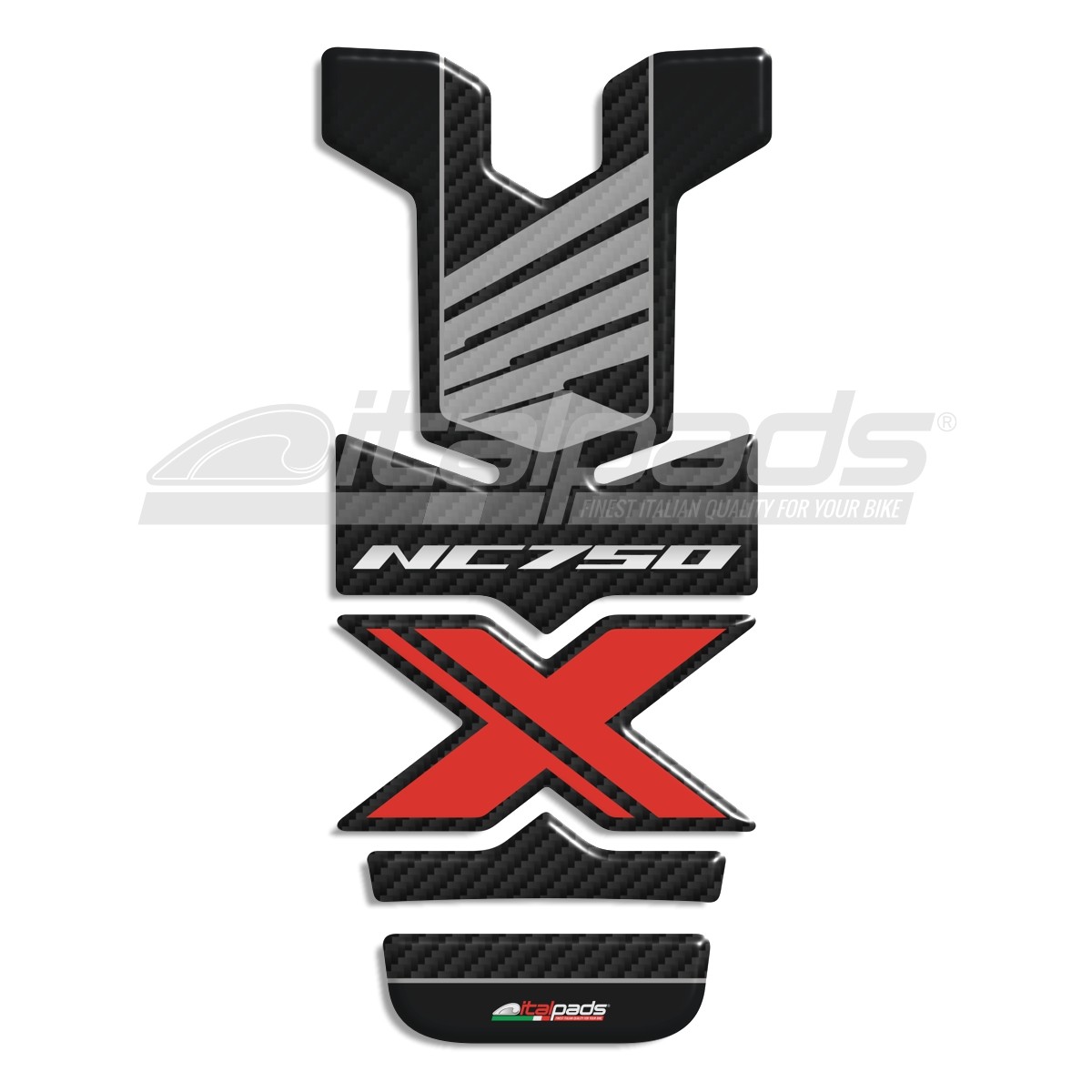 Paraserbatoio compatibile con Honda Africa Twin CRF 1000 mod.Compact2 Honeycomb