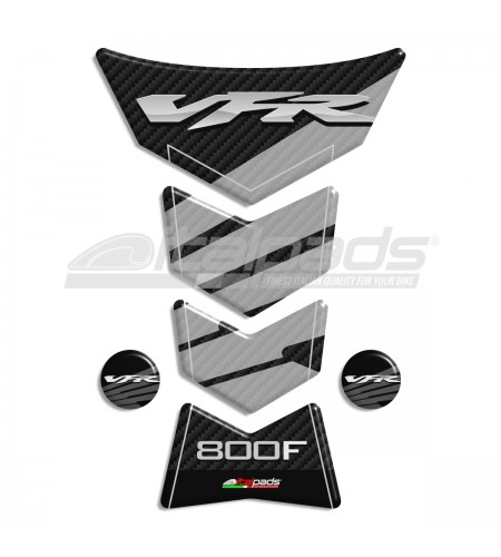 Tank Pad for Honda VFR 800F gray+carbon look "Frames"
