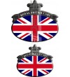 Set. no. 2 Stickers Union Jack Royal British flag Range Rover Black/Bleu