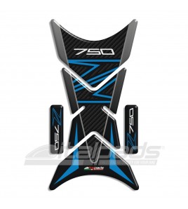 Tank Pad for Kawasaki Z750 blue/azure, mod. "Shark"+2 For free