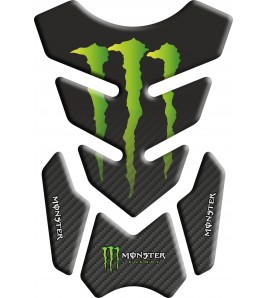 TANK PAD PROTECTIVE Monster mod. "3.Wings" black/carbon look gradient