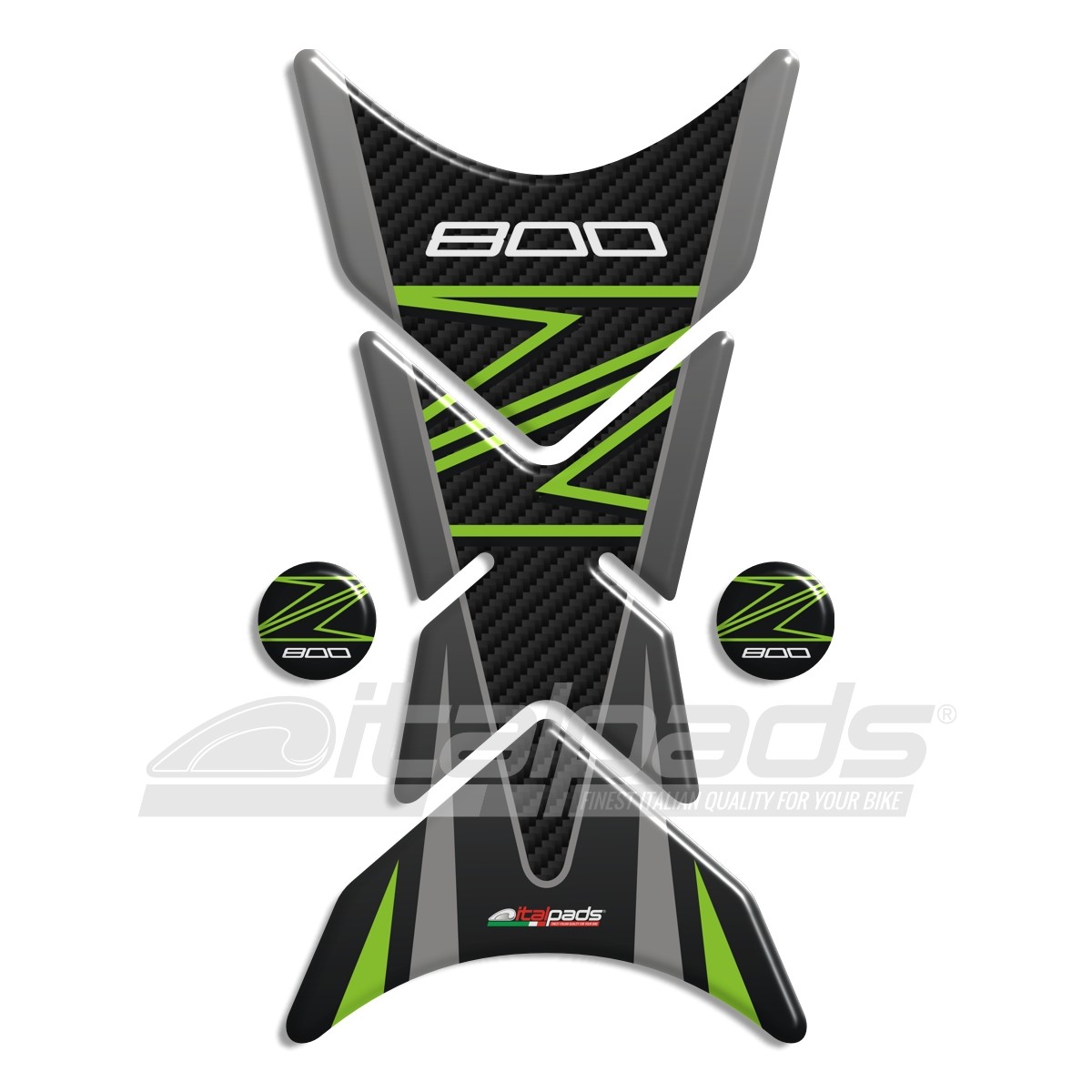 Paraserbatoio mod /"Shark/" per kawasaki Z750 green