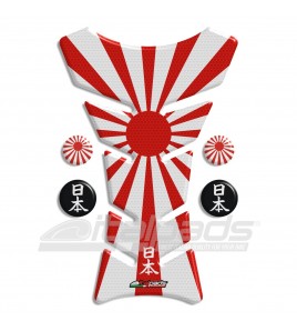 Tank Pad protector  JAPAN flag HoneyComb "Classic" + 4