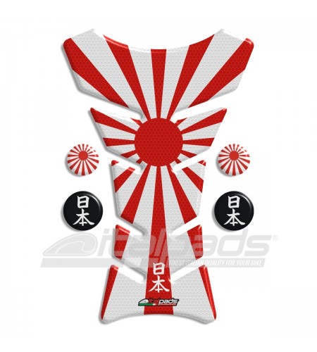 Tank Pad protector  JAPAN flag HoneyComb "Classic" + 4