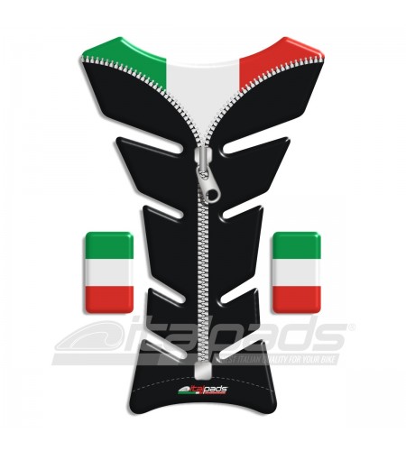 Tank Pad Italy italian flag black ZIP "Classic"+2