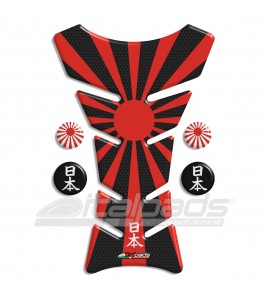 Tank Pad protector  JAPAN flag HoneyComb black "Classic" + 4